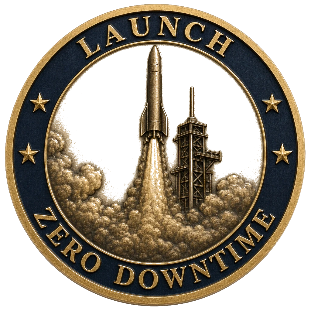 Challenge coin: we launch with zero downtime