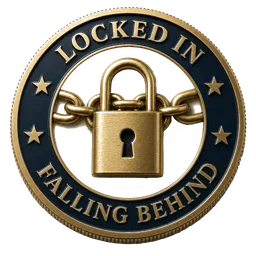 Challenge coin: locked in, falling behind